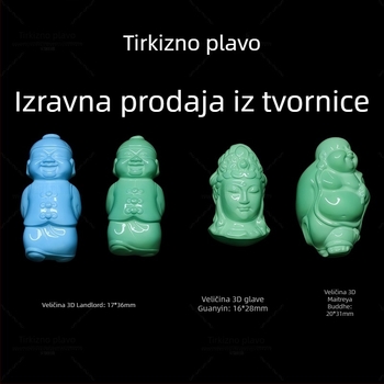 Privjesak od magnezita s gravurom Guanyin i Buddhe Maitreya te Pixiu; talisman; oblik: starinski koralj / jabukasti koralj; obrada: graviranje i poliranje; podrijetlo: Shanwei; stil: lagani luksuz