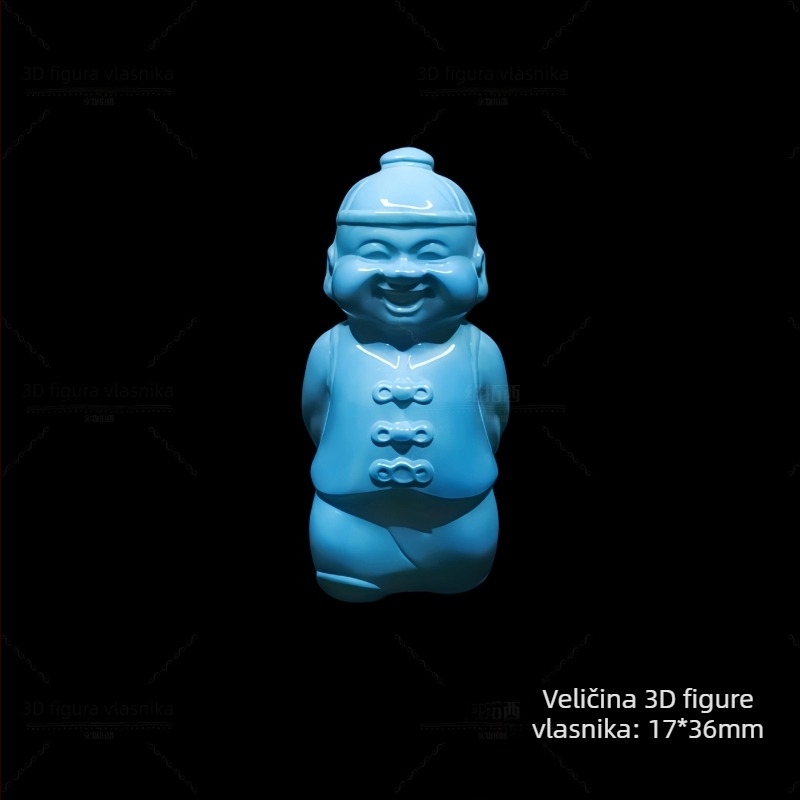 Privjesak od magnezita s gravurom Guanyin i Buddhe Maitreya te Pixiu; talisman; oblik: starinski koralj / jabukasti koralj; obrada: graviranje i poliranje; podrijetlo: Shanwei; stil: lagani luksuz