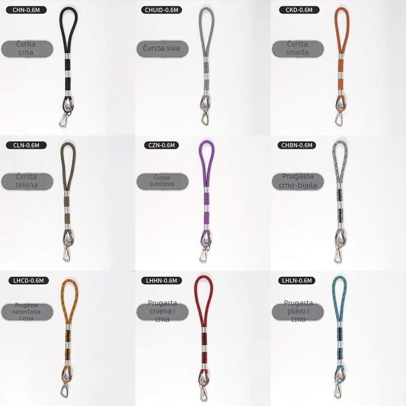 Povodac za psa, dvostruki najlon, materijal imitacija najlona, metalna kopča, otporan na udarce