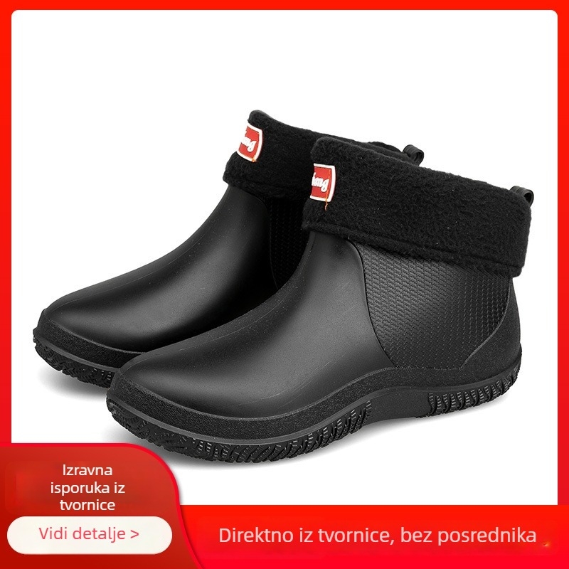 Ženske čizme za kišu: vodootporne, protuklizne, otporne na habanje, PVC gornji dio, kratka visina