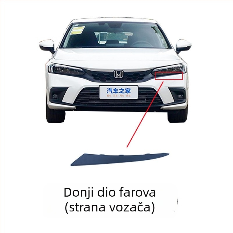 Prednja rešetka radijatora s uzorkom saća za Honda Civic 11. generacije, metalna konstrukcija, kompatibilna s ručnim mjenjačem, originalna tvornička prilagodba