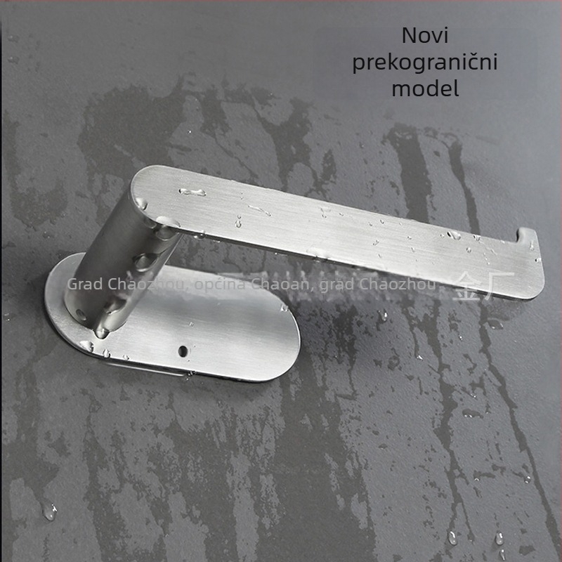 Držač toaletnog papira od nehrđajućeg čelika, okrugli, polirana površina, moderan minimalistički stil, za kupaonicu