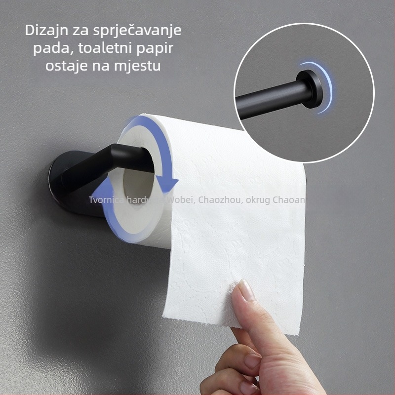 Držač toaletnog papira od nehrđajućeg čelika, okrugli, polirana površina, moderan minimalistički stil, za kupaonicu