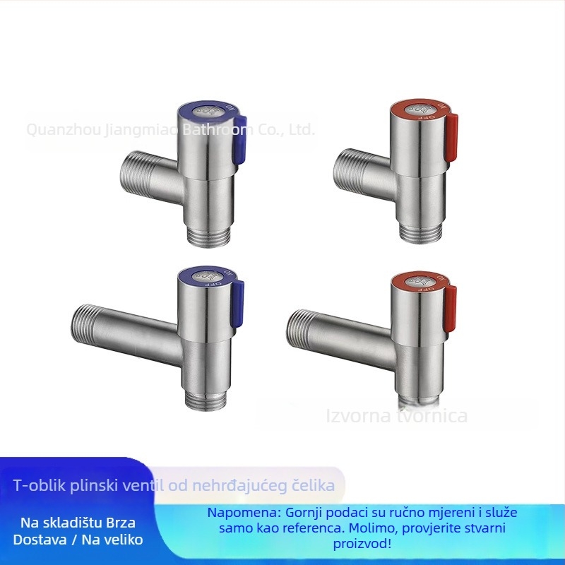Mini kutni ventil od 304 nehrđajućeg čelika za toplu vodu, ugrađena instalacija, model Mini Angle Valve, radni tlak 1,2 MPa, materijal: čelik