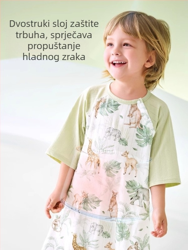 Dječji spavaći vreć za djecu, od 100% pamuka, pamuk podstava, karikaturni uzorak, antibakterijski i odvodi vlagu