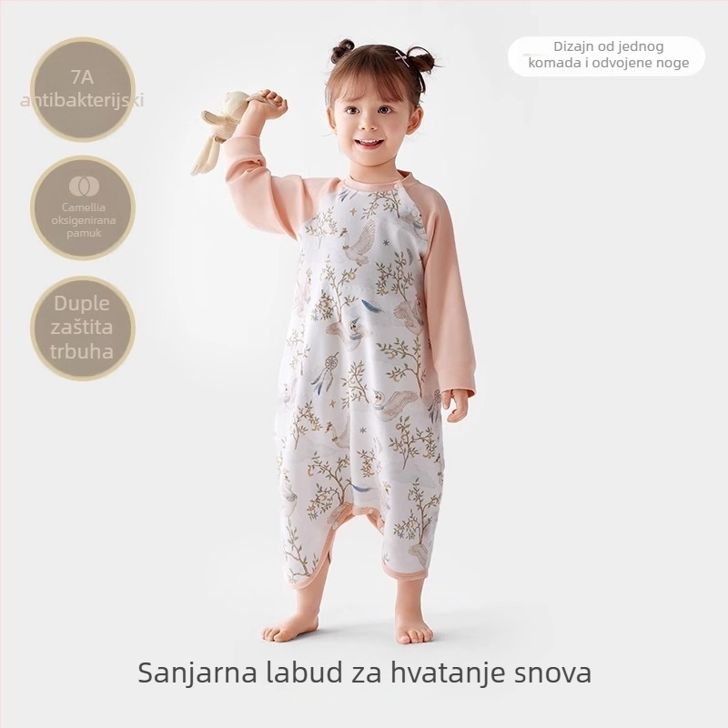 Dječji spavaći vreć za djecu, od 100% pamuka, pamuk podstava, karikaturni uzorak, antibakterijski i odvodi vlagu
