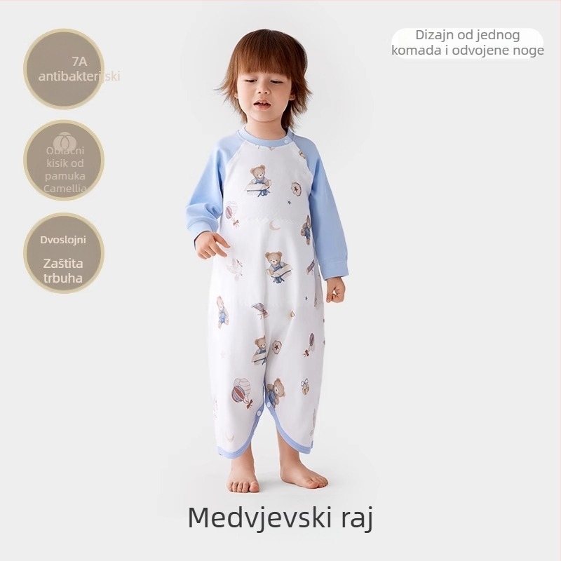 Dječji spavaći vreć za djecu, od 100% pamuka, pamuk podstava, karikaturni uzorak, antibakterijski i odvodi vlagu