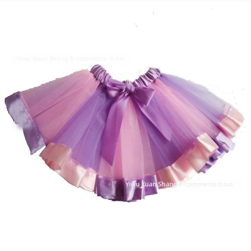 Dječja suknja s nepravilanom krojem – najlon tkanina, glavni materijal 90% poliester, za djevojčice 3–8 godina, ljeto