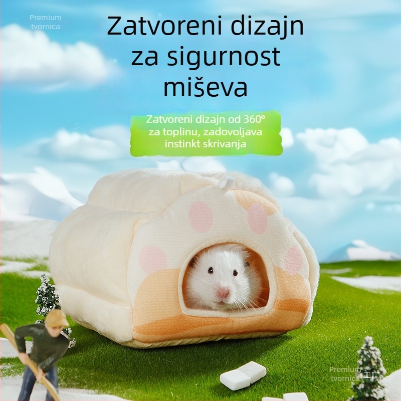 Gnijezdo za kućne ljubimce za zimu — materijal: svila cvijeta; zimsko sklonište za mala životinja