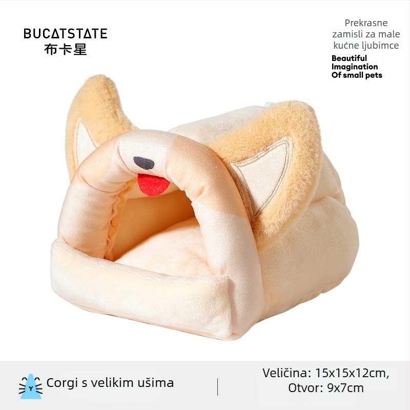 Gnijezdo za kućne ljubimce za zimu — materijal: svila cvijeta; zimsko sklonište za mala životinja