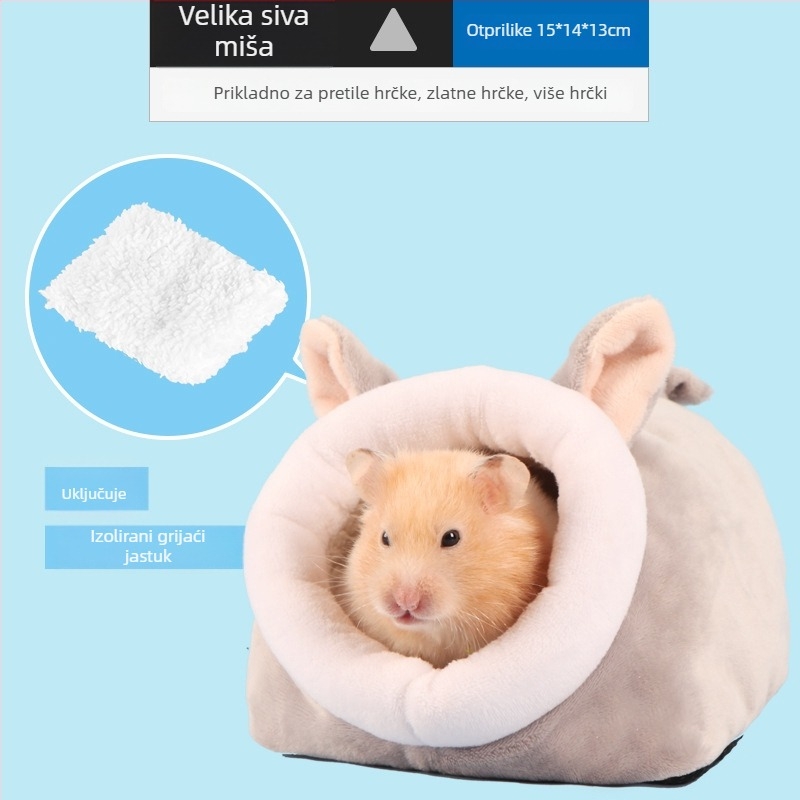 Gnijezdo za kućne ljubimce za zimu — materijal: svila cvijeta; zimsko sklonište za mala životinja