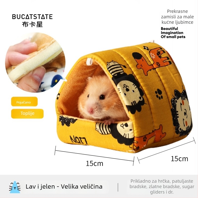 Gnijezdo za kućne ljubimce za zimu — materijal: svila cvijeta; zimsko sklonište za mala životinja