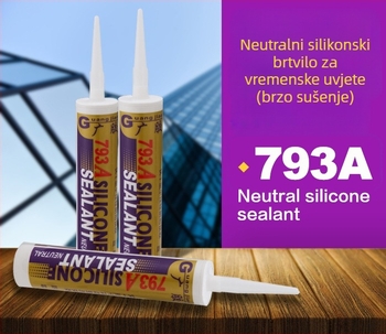 793-A ljepilo za staklo, brzo-sušeće neutralni silikon, izdržljiv adhezivni sealant, proziran