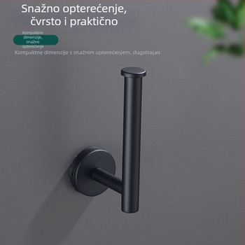 Yong qi držač toaletnog papira od nehrđajućeg čelika - zidni, bez bušenja, kvadratnog oblika, brušena površina, moderni minimalistički dizajn