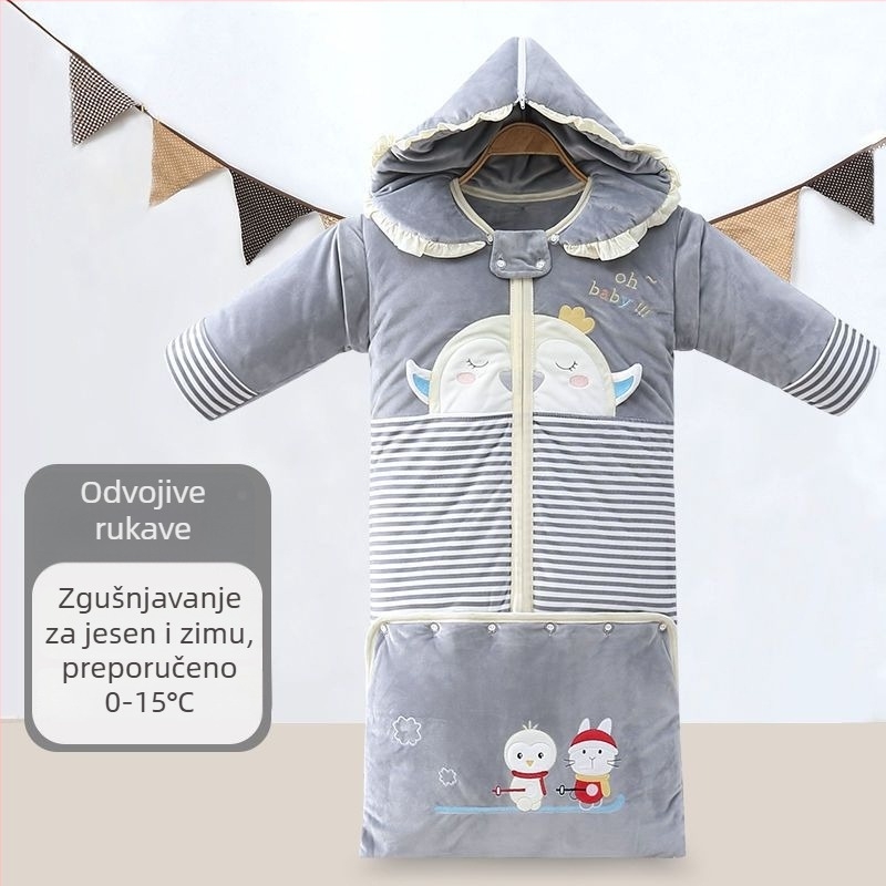 Dječji vreća za spavanje jesen/zima, pamuk, crtani stil, deka protiv kicka