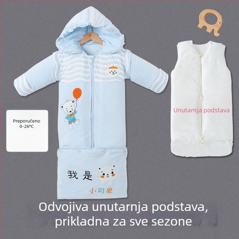 Dječji vreća za spavanje jesen/zima, pamuk, crtani stil, deka protiv kicka