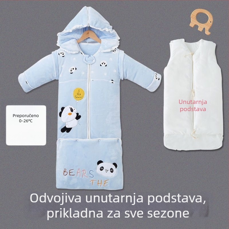 Dječji vreća za spavanje jesen/zima, pamuk, crtani stil, deka protiv kicka