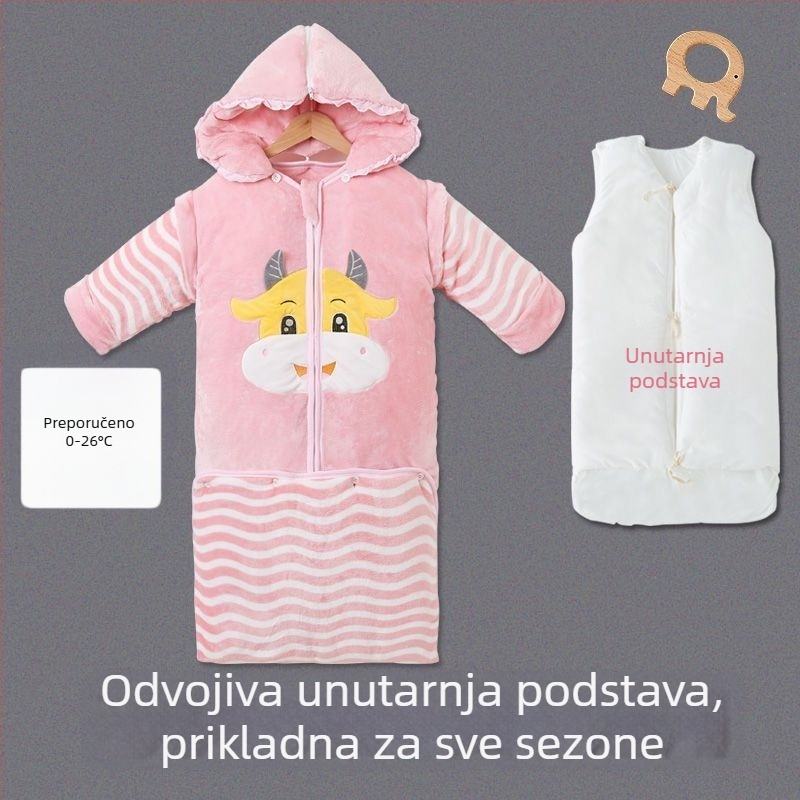 Dječji vreća za spavanje jesen/zima, pamuk, crtani stil, deka protiv kicka