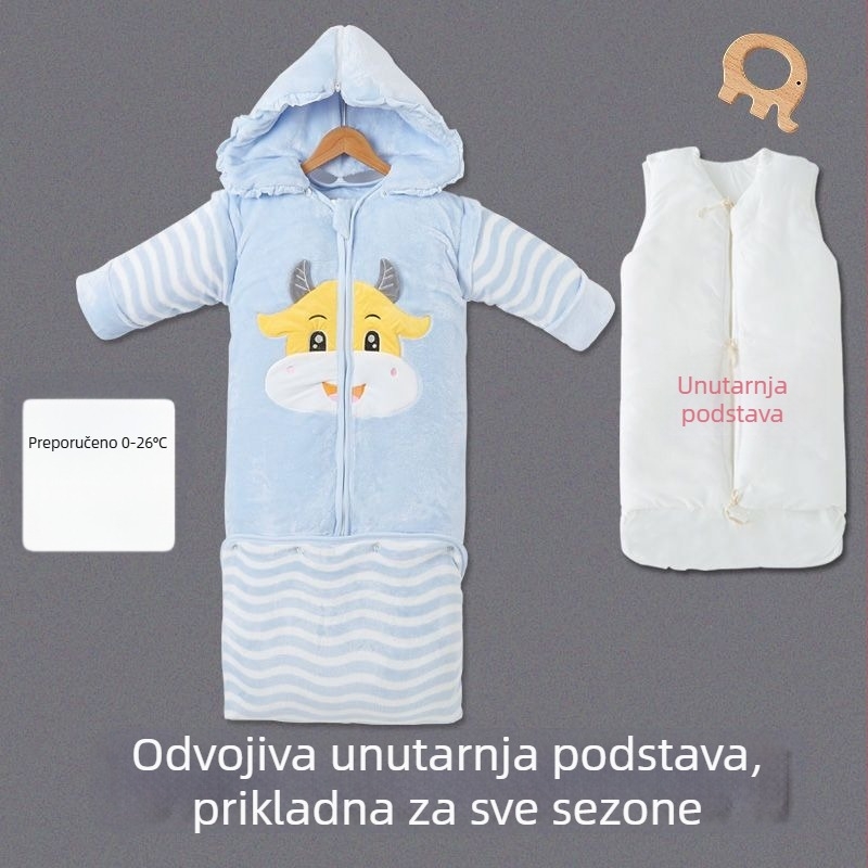 Dječji vreća za spavanje jesen/zima, pamuk, crtani stil, deka protiv kicka