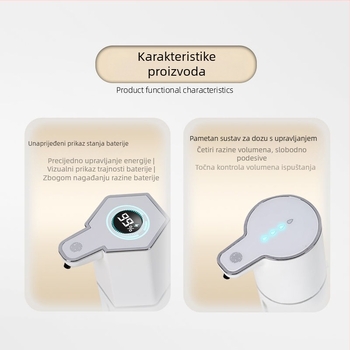 Automatski dozator pjenastog sapuna sa senzorom, zidni, plastični, CE certifikat