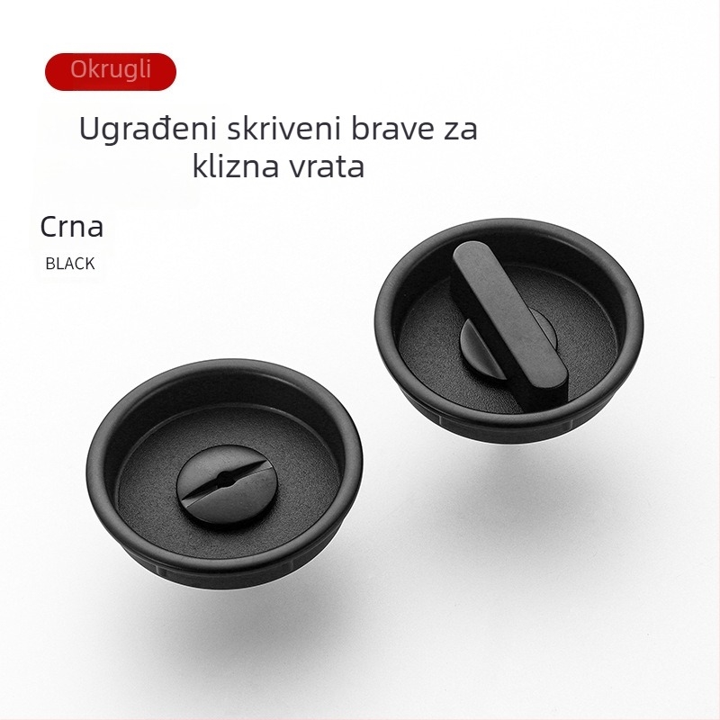 Katanac za džepna vrata, klizna sa bočnom ručkom, Difule Dfl-075a/076a, cinkova legura, moderan minimalistički stil