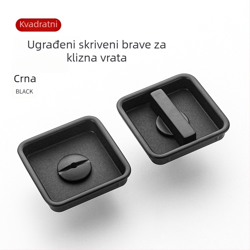 Katanac za džepna vrata, klizna sa bočnom ručkom, Difule Dfl-075a/076a, cinkova legura, moderan minimalistički stil