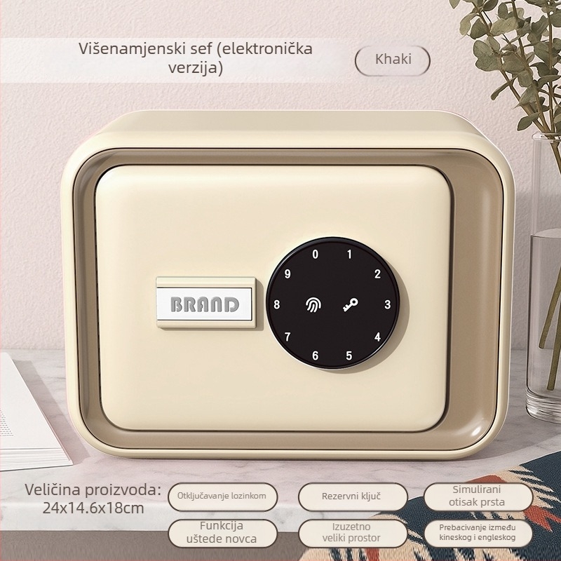 Dječji kućni sef-kasica s mehaničkim zaključavanjem na lozinku, plastična konstrukcija, veliki kapacitet, pametna zaštita od krađe