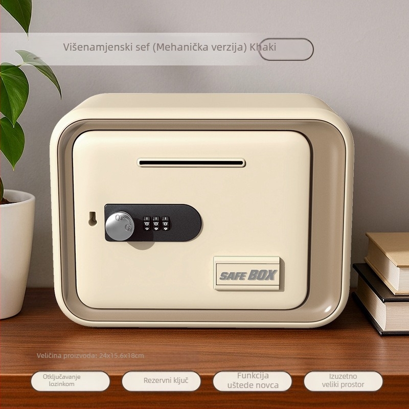 Dječji kućni sef-kasica s mehaničkim zaključavanjem na lozinku, plastična konstrukcija, veliki kapacitet, pametna zaštita od krađe