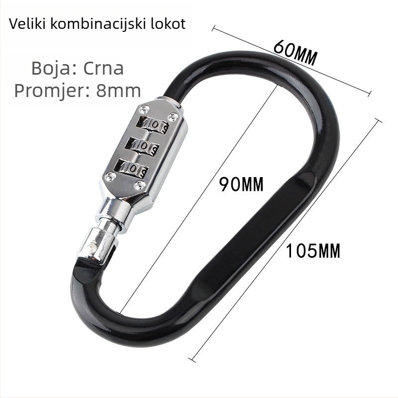 WITT RIGHT D-tipna numerička brava za namještaj od cinkove legure, debljina šipke 6–8 mm, razmak šipki 110 mm, model D-type