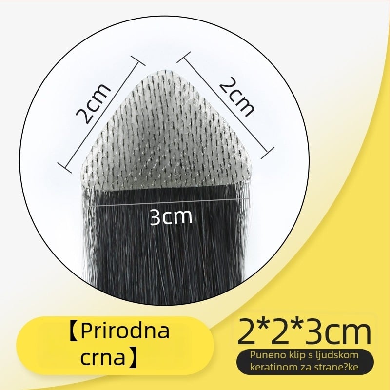 Patch linije kose s M oblikom za muškarce i žene, ručno tkan, ljudska kosa, ravna, može se bojiti ili peglati