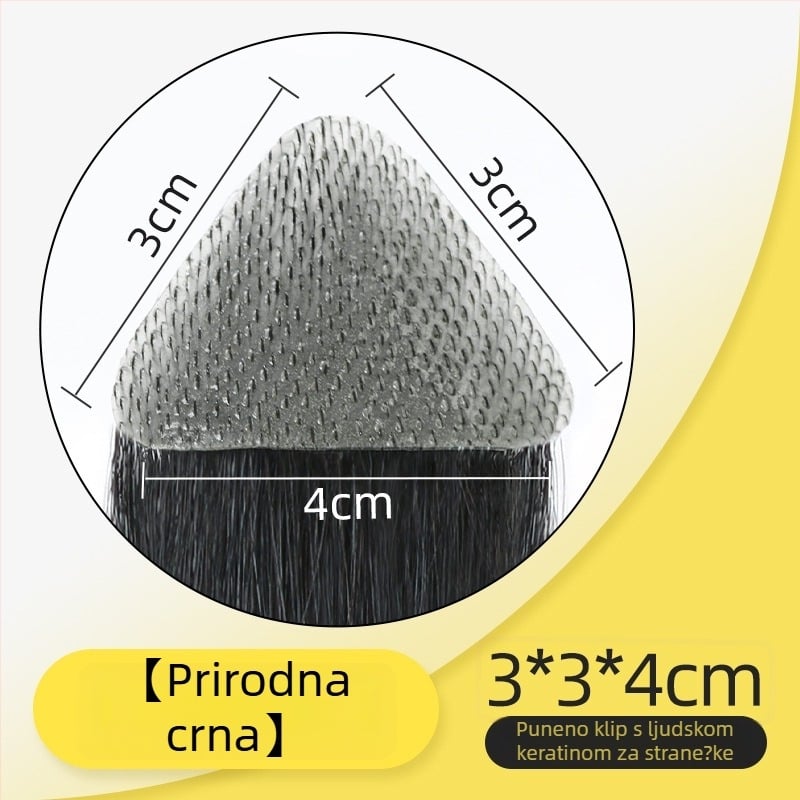 Patch linije kose s M oblikom za muškarce i žene, ručno tkan, ljudska kosa, ravna, može se bojiti ili peglati