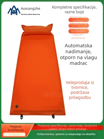 Soar Kamuflirana napuhujuća podloga za vlagu za kampiranje i nužnu obuku — 210T poliester, za 1 osobu, 1,5 kg, automatsko napuhivanje