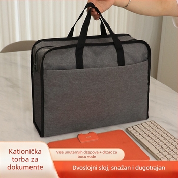 Kai Xiu torba za dokumente od kationičnog Oxford materijala, ručnog držanja, kvadratnog oblika, sa zatvaračem