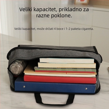 Kai Xiu torba za dokumente od kationičnog Oxford materijala, ručnog držanja, kvadratnog oblika, sa zatvaračem