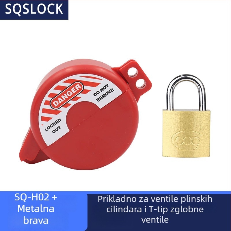 Kućna brava za plinski ventil s ručnim kolom, brava za vodomjer, kućna verzija, model Sqs-h02, nehrđajući čelik