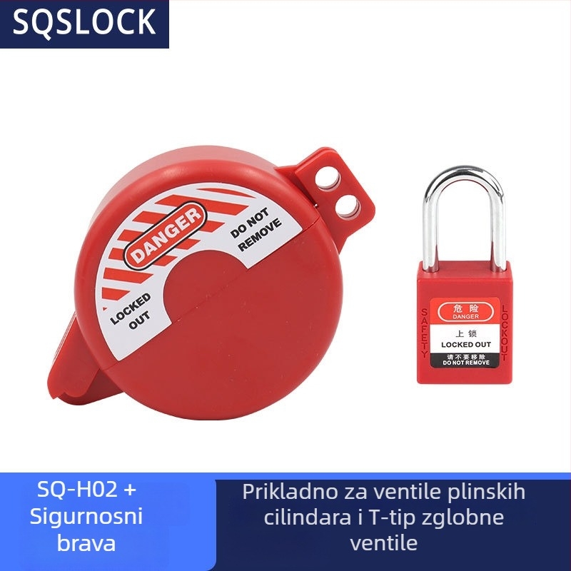 Kućna brava za plinski ventil s ručnim kolom, brava za vodomjer, kućna verzija, model Sqs-h02, nehrđajući čelik