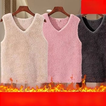 Žensko termo bez rukava prsluk, regularni kroj, polo ovratnik, chenille tkanina, 90–95% Spandex (Proljeće 2025)