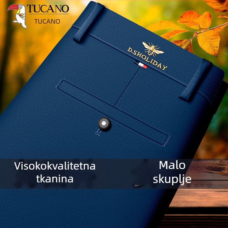 Woodpecker muške hlače za proljeće i ljeto, premium, opuštenog ravnog kroja, visoka elastičnost, otporne na nabore, bez glačanja, casual hlače