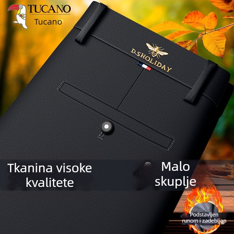 Woodpecker muške hlače za proljeće i ljeto, premium, opuštenog ravnog kroja, visoka elastičnost, otporne na nabore, bez glačanja, casual hlače