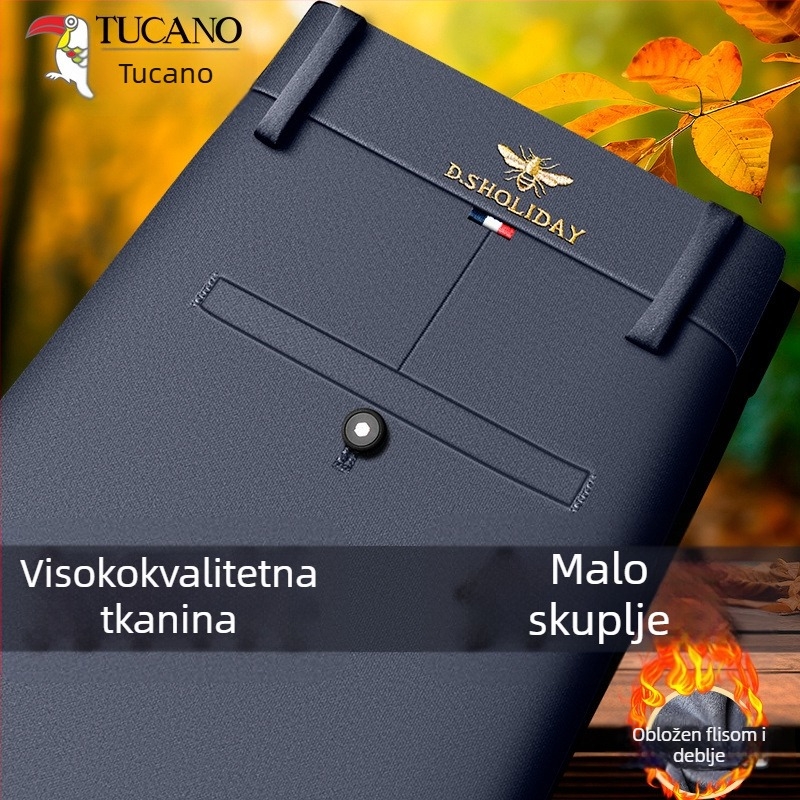 Woodpecker muške hlače za proljeće i ljeto, premium, opuštenog ravnog kroja, visoka elastičnost, otporne na nabore, bez glačanja, casual hlače