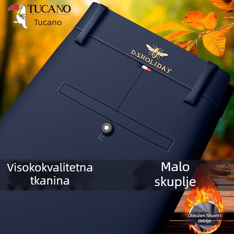 Woodpecker muške hlače za proljeće i ljeto, premium, opuštenog ravnog kroja, visoka elastičnost, otporne na nabore, bez glačanja, casual hlače