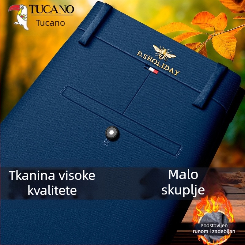 Woodpecker muške hlače za proljeće i ljeto, premium, opuštenog ravnog kroja, visoka elastičnost, otporne na nabore, bez glačanja, casual hlače