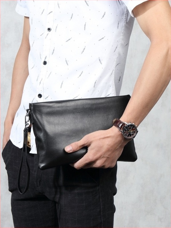 Muška kožna torbica za ruku (Stil: europsko-američki stil; Materijal: prava koža; Kožne karakteristike: ovčja koža; Funkcija: antibakterijska)