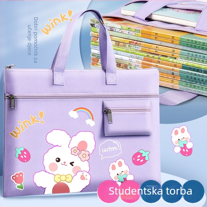 Bedome canvas školska torba, sa zatvaračem, karikatura dizajn