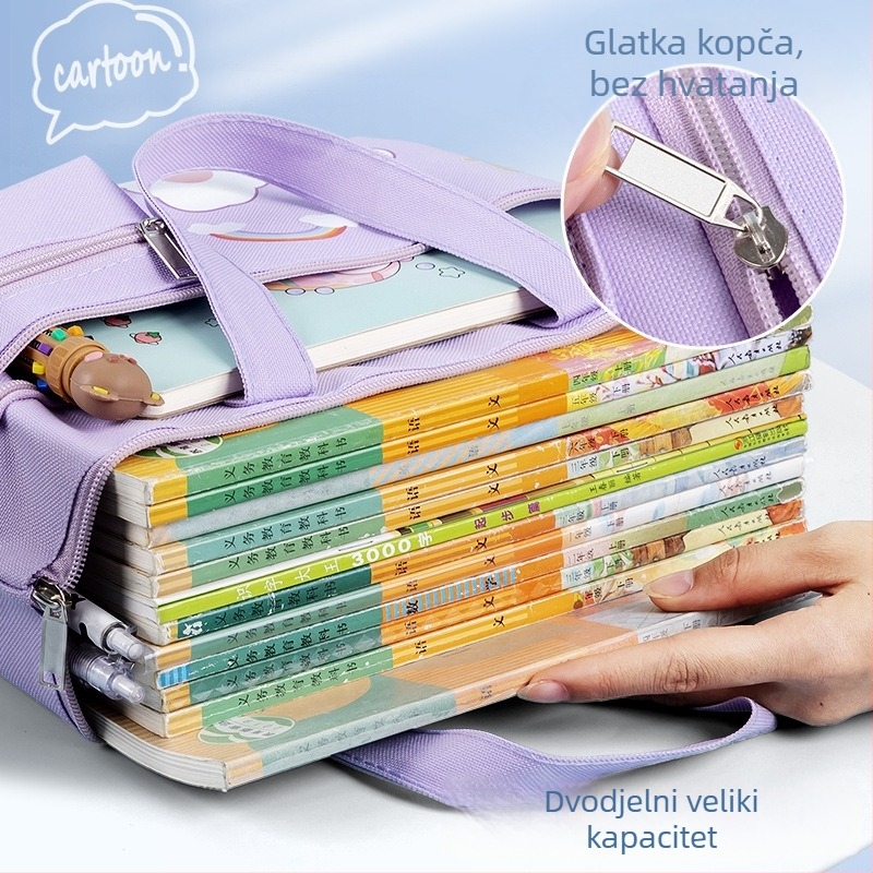 Bedome canvas školska torba, sa zatvaračem, karikatura dizajn