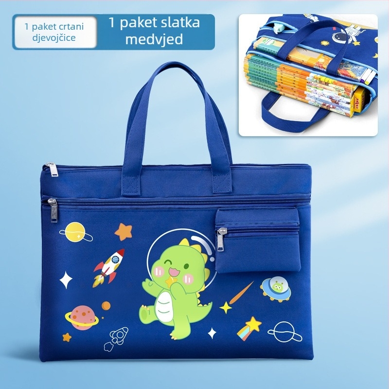 Bedome canvas školska torba, sa zatvaračem, karikatura dizajn