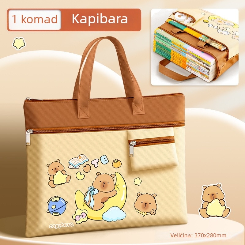 Bedome canvas školska torba, sa zatvaračem, karikatura dizajn