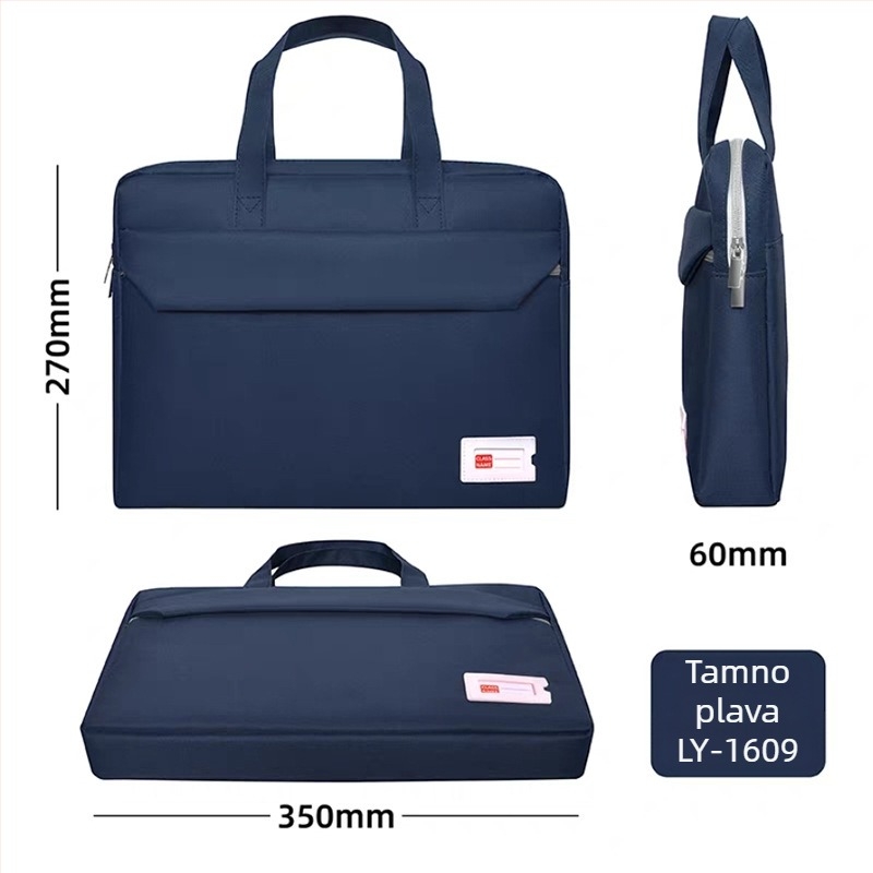 Studentska torba za laptop i dokumente, unisex, od Oxford platna, zatvarač, kvadratnog oblika (Okki; Oxford platno; zatvarač; kvadratni oblik)