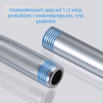 Nehrđajući čelična tuš kolona, model 5050, spiralna montaža, izlaz jednog mlaza
