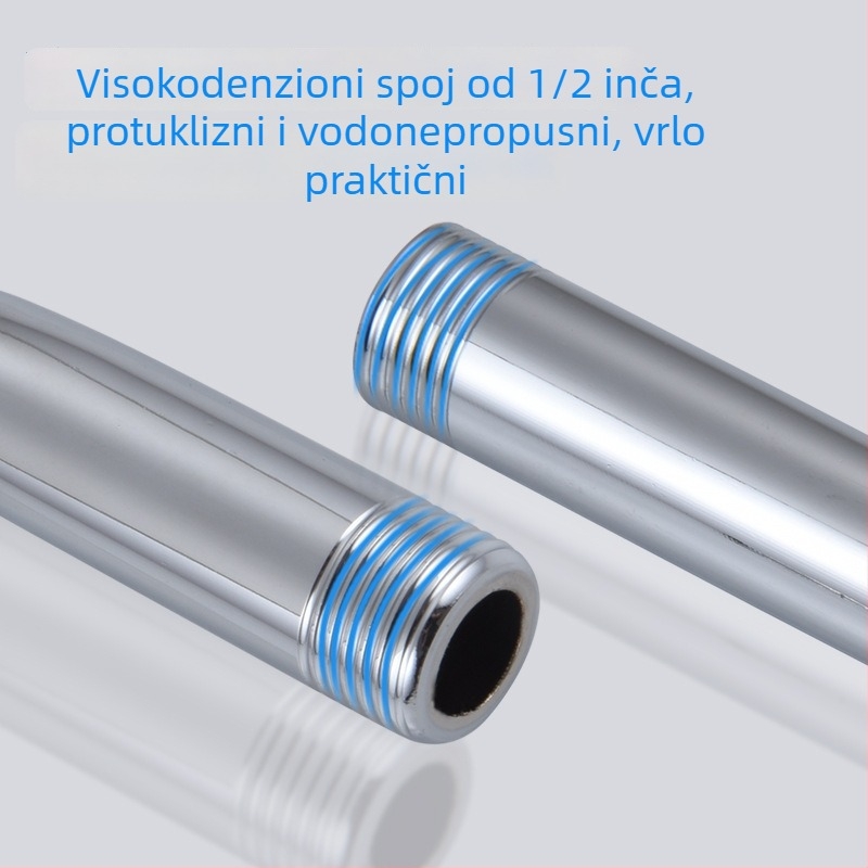 Nehrđajući čelična tuš kolona, model 5050, spiralna montaža, izlaz jednog mlaza
